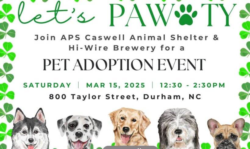 Adoption Event – Hi-Wire Brewery Durham, NC