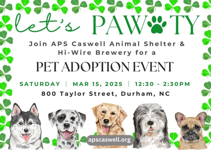 Adoption Event – Hi-Wire Brewery Durham, NC